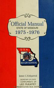 Cover of: Official manual state of Missouri by Missouri. Office of the Secretary of State