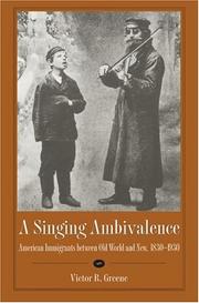 Cover of: A Singing Ambivalence by Victor R. Greene