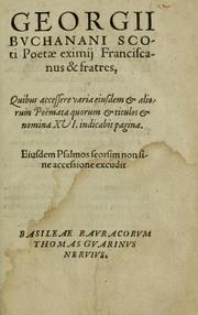 Cover of: Franciscanus & fratres, quibus accessere varia eiusdem & aliorum poemata pagina by George Buchanan