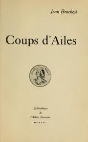 Cover of: Coups d'ailes by Jean Bruchési