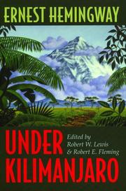Cover of: Under Kilimanjaro by Ernest Hemingway