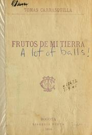 Cover of: Frutos de mi tierra by Tomás Carrasquilla