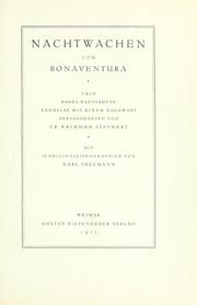 Cover of: Nachtwachen by Friedrich Wilhelm Joseph von Schelling