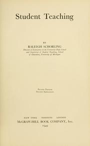 Cover of: Student teaching in secondary schools by Raleigh Schorling