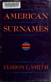 Cover of: American surnames