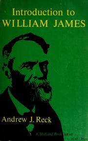 Cover of: Introduction to William James by Andrew J. Reck