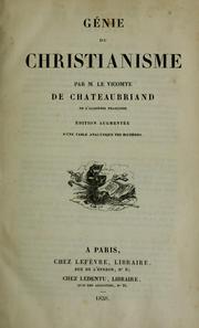 Cover of: Génie du christianisme