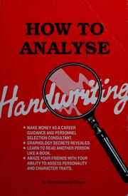 Cover of: How to analyse handwriting