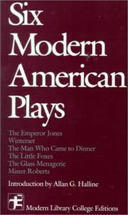 Cover of: Six Modern American Plays by Allan G Halline