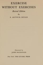 Cover of: Exercise without exercises by S. Arthur Devan