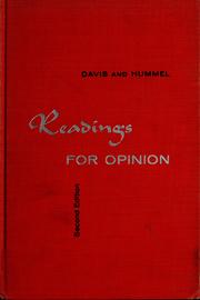 Cover of: Readings for opinion