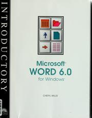 Cover of: Introductory Microsoft Word 6.0 for Windows by Cheryl L. Willis
