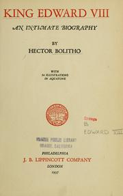 Cover of: King Edward VIII by Hector Bolitho