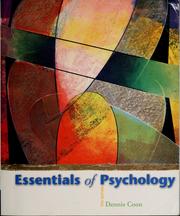 Cover of: Essentials of psychology by Dennis Coon