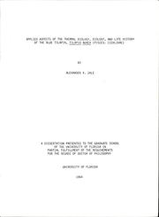 Applied aspects of the thermal biology, ecology, and life history of the blue tilapia, Tilapia aurea (Pisces: Cichlidae)