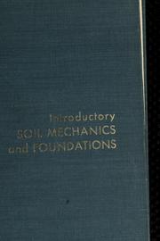 Cover of: Introductory soil mechanics and foundations by George B. Sowers