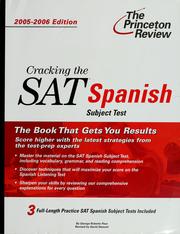 Cover of: Cracking the SAT Spanish subject test by George Roberto Pace