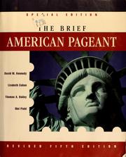 Cover of: The brief American pageant: a history of the republic
