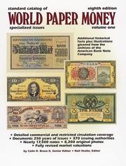 Cover of: Standard Catalog of World Paper Money: Specialized Issues (Standard Catalog of World Paper Money Vol 1: Specialized Issues) by Albert Pick, Colin R., II Bruce, George S. Cuhaj