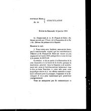 Cover of: Circulaire: 1 compte-rendu de la St. François de Sales; 2 secours accordés par l'oeuvre de la Propagation de la foi ..