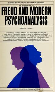 Cover of: An introduction to Freud and modern psychoanalysis