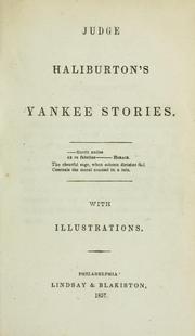 Cover of: Judge Haliburton's Yankee stories by Thomas Chandler Haliburton