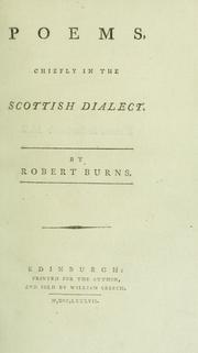 Poems, chiefly in the Scottish dialect by Robert Burns