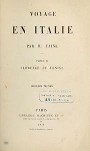 Cover of: Voyage en Italie by Hippolyte Taine