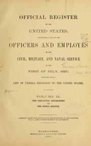 Cover of: Official register of the United States ... by United States Civil Service Commission.