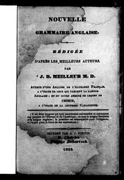 Cover of: Nouvelle grammaire anglaise: rédigée d'après les meilleurs auteurs