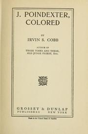 Cover of: J. Poindexter by Irvin S. Cobb