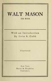 Cover of: Walt Mason by Mason, Walt