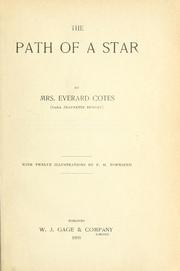 Cover of: The path of a star by Cotes, Everard Mrs