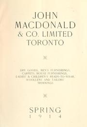 Cover of: John Macdonald & Co. Limited, Toronto