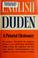 Cover of: English Duden