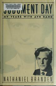 Cover of: Judgment day: my years with Ayn Rand