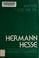 Cover of: Hermann Hesse