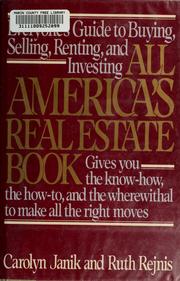 Cover of: All America's real estate book: an extraordinary guide for ordinary people