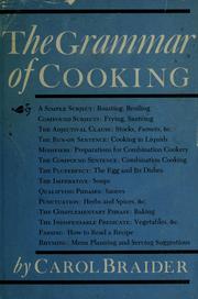 Cover of: The grammar of cooking