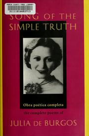 Cover of: Song of the Simple Truth by Julia de Burgos