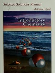 Cover of: Selected solutions manual, Introductory chemistry