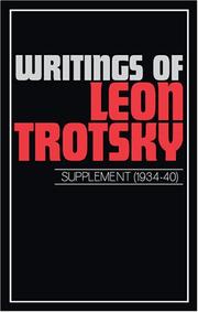 Cover of: Writings of Leon Trotsky, 1939-1940 (Writings of Leon Trotsky) | Leon Trotsky