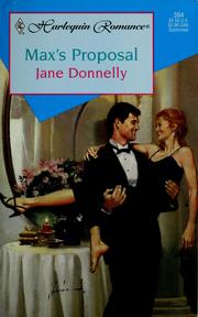 Cover of: Max's proposal by Jane Donnelly, Jane Donnelly