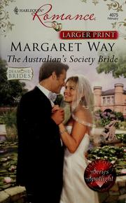 Cover of: The Australian's Society Bride by Margaret Way