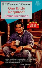 Cover of: One Bride Required! (Bachelor Territory) (Romance , No 3505) by Richmond.