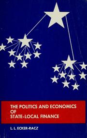 Cover of: The politics and economics of state-local finance