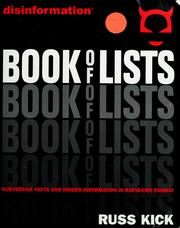 Cover of: Disinformation book of lists by Russell Kick