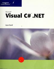 Cover of: Microsoft Visual C# .NET by Joyce Farrell
