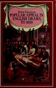 Cover of: Popular appeal in English drama to 1850