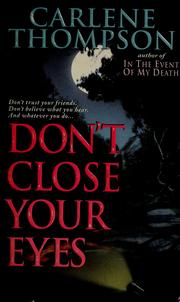 Cover of: Don't close your eyes